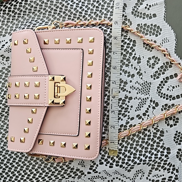 Studded Pink Crossbody Purse NWOT - Picture 9 of 9